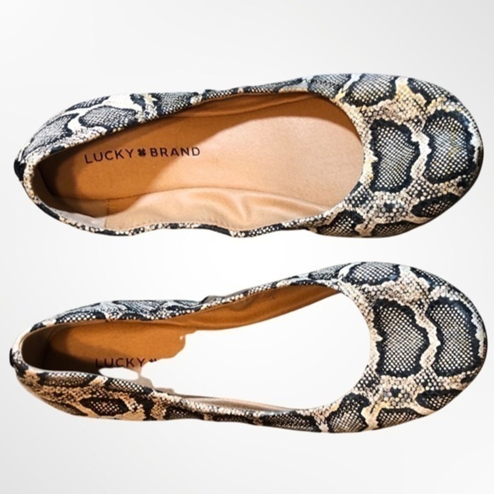 Lucky Brand “Snakeskin” Pattern Flats